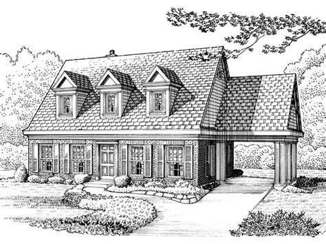 054H-0080: Cape Cod Home Plan with Dormers | Cape cod house plans, Cape ...