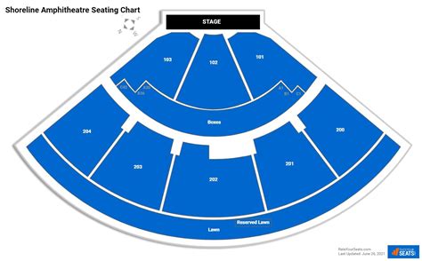 Shoreline Amphitheatre Seating Chart - RateYourSeats.com