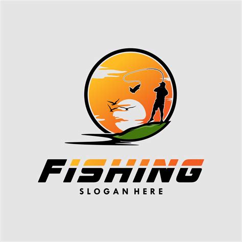 Fishing logo design vector illustration 17227061 Vector Art at Vecteezy