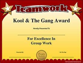 Funny Award Ideas: Free Teamwork Certificates