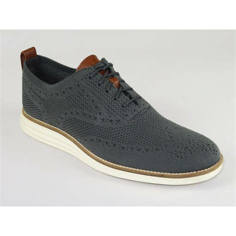 Cole Haan - Mens COLE HAAN RIGINALGRAND Comfort Shoes lace up Cloth C27961 Gray Wingtip New ...