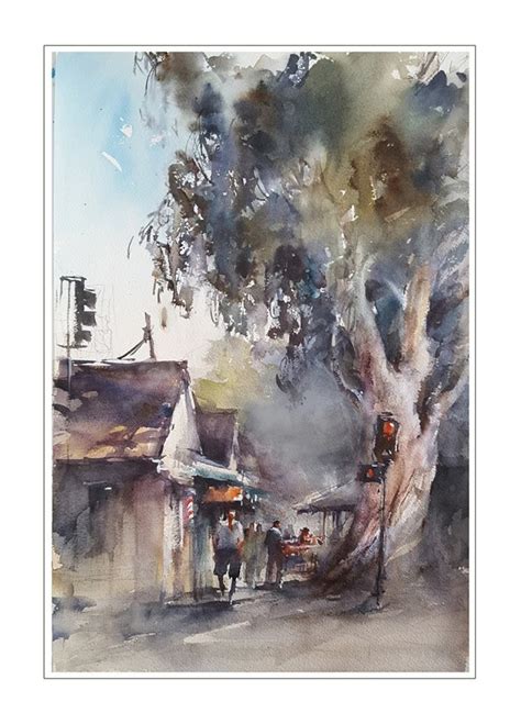 Shuang Li Plein Air Watercolor, Pen And Watercolor, Watercolor Landscape, Landscape Paintings ...