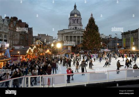 The Ice Rink at Nottingham Winter Wonderland Stock Photo - Alamy