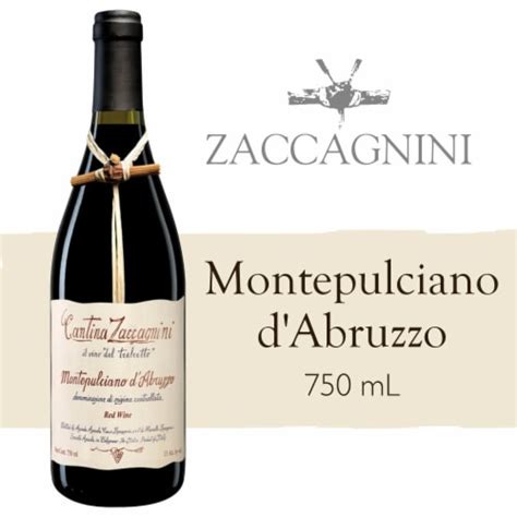 Cantina Zaccagnini Montepulciano d'Abruzzo Italian Red Wine, 750 ml ...