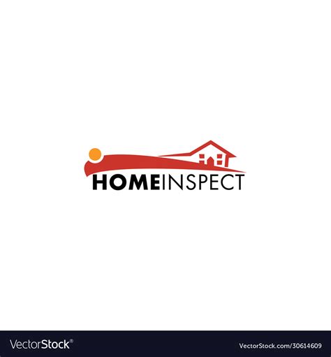 Home inspection logo design Royalty Free Vector Image