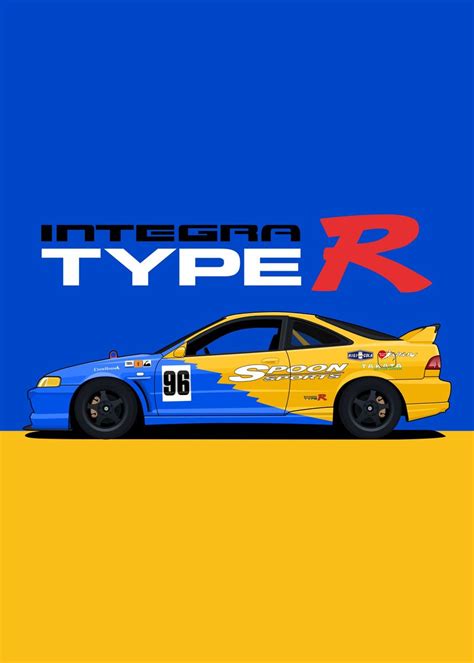 'Integra Type R Spoon Sport' Poster, picture, metal print, paint by Masje Studio | Displate