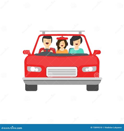 Inside Driving Car. Cartoon Vector | CartoonDealer.com #105724761