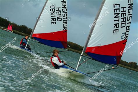 Topper Dinghy Sailing Hengistbury Head Centre Editorial Stock Photo - Stock Image | Shutterstock