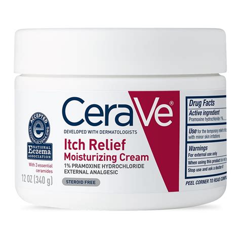 CeraVe Itch Relief Moisturizing Cream for Dry Skin, 12 oz - Walmart.com ...