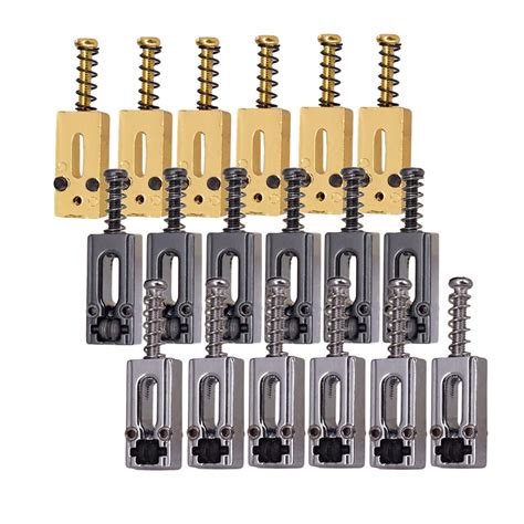 6 Pcs Guitar Roller Saddle Bridge String Saddles Set for Electric Guitar Bridge Replacement ...