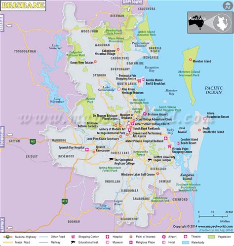 Map Of Brisbane Area - Twyla Ingeborg