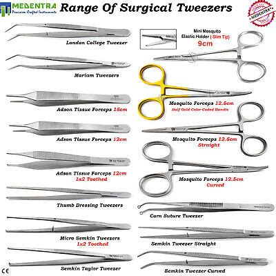 MEDENTRA® Special Range of Surgical Dental Dressing Tissue Tweezers Lab ...