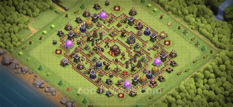 Best Base TH10 with Link, Hybrid Anti Everything - Town Hall Level 10 Base Copy - (#72)