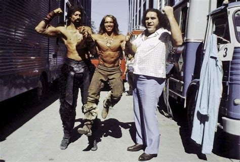 Behind the scenes with Arnold Schwarzenegger, Wilt Chamberlain and Andre the Giant on Conan the ...