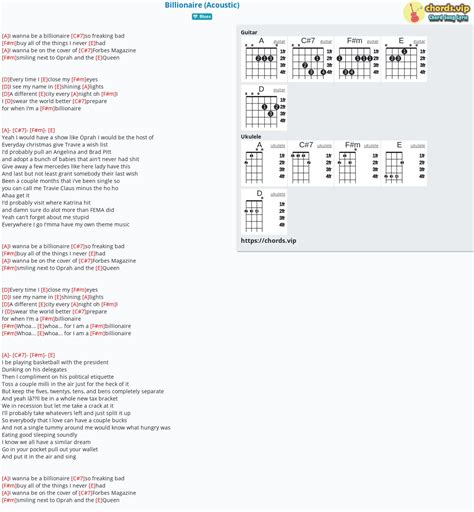 Chord: Billionaire (Acoustic) - tab, song lyric, sheet, guitar, ukulele ...