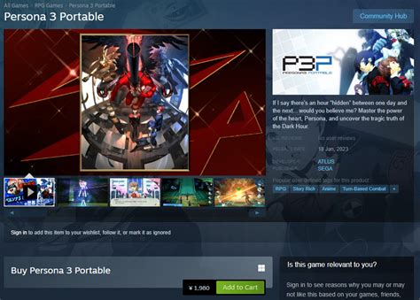 Persona 3 now available on Steam! : r/PERSoNA