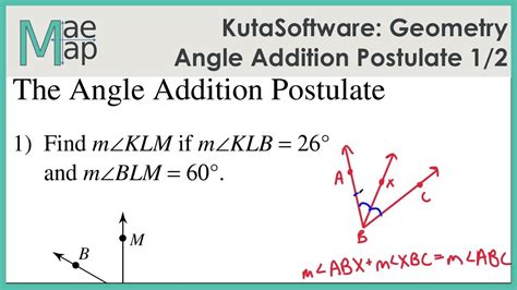 Angle Addition Postulate Worksheet - Zipworksheet.com