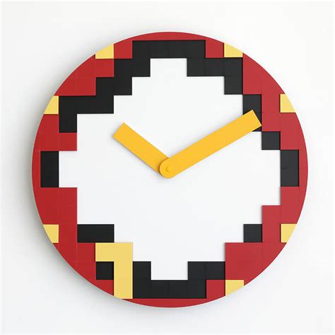 15" Pixel Wall Clock Colorful Design for Living Room Decor - Warmly Life