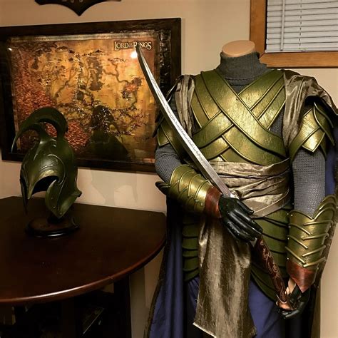 Second Age Elven armor from Lord of the Rings. Vinyl armor plates ridged with 1/4” OD water ...