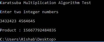 Java program to Karatsuba Multiplication Algorithm - kashipara