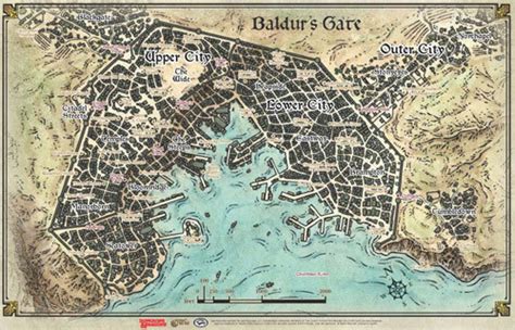 Map Of Baldurs Gate - Map Of East Coast