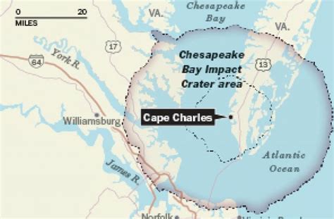 Under the meteor crater that created the Chesapeake Bay lies saltwater from a 150-million-year ...