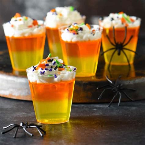 Candy Corn Shot (Jello Shot Recipe Halloween) - Foxes Love Lemons