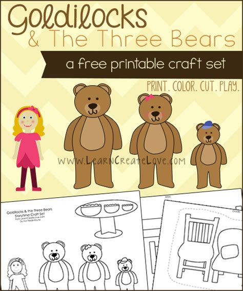 FREE Goldilocks and the 3 Bears pack with crafts