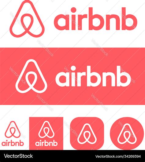 Airbnb logo on white background Royalty Free Vector Image