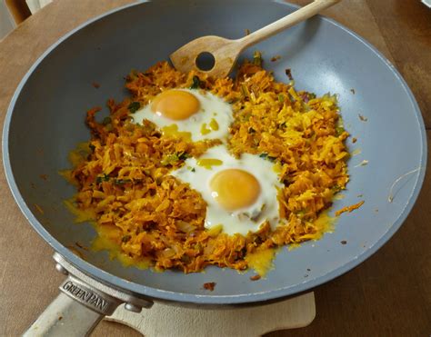 Sweet Potato Hash Browns Skillet Breakfast - Confused Julia