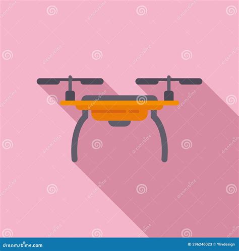 Drone Technology Icon Flat Vector. Ai Camera Stock Illustration - Illustration of land, hover ...