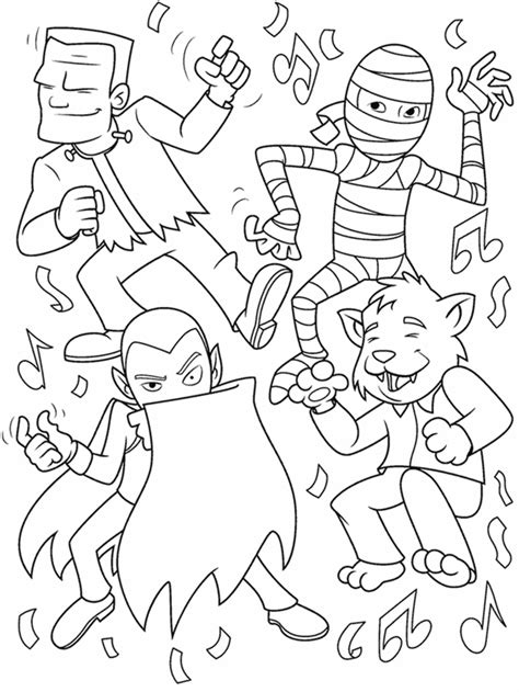 Gambar Monster Dance Party Coloring Page Crayola Pages di Rebanas - Rebanas