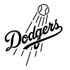 MLB - Los Angeles Dodgers Logo Stencil | Free Stencil Gallery