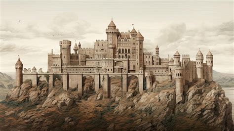 Premium AI Image | Astonishingly detailed view of a medieval castle's ...