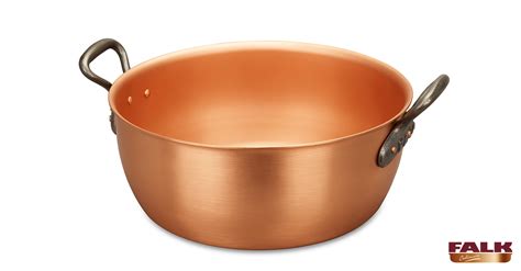 Classical Range 28cm Copper Jam Pot::Falk Copper Cookware