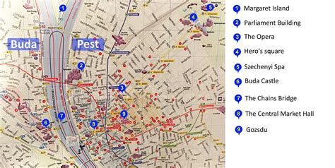 Buda castle map - Castle hill budapest map (Hungary)