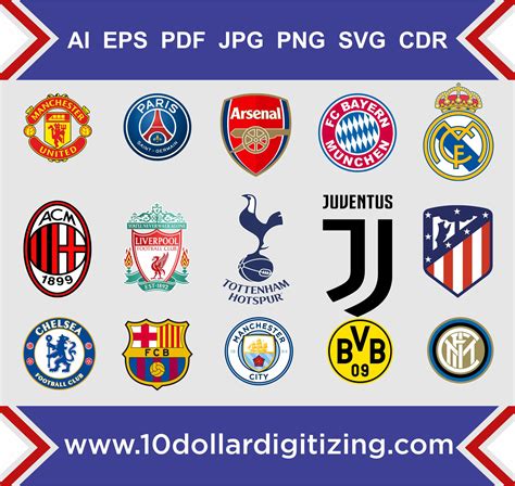 Football soccer logos vector files packFutbol club soccer