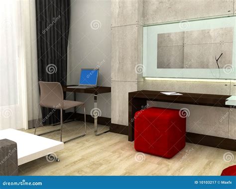 3D hotel room stock image. Image of house, desk, furniture - 10103217