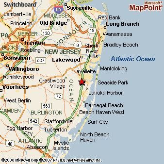 Beachwood, New Jersey Area Map & More