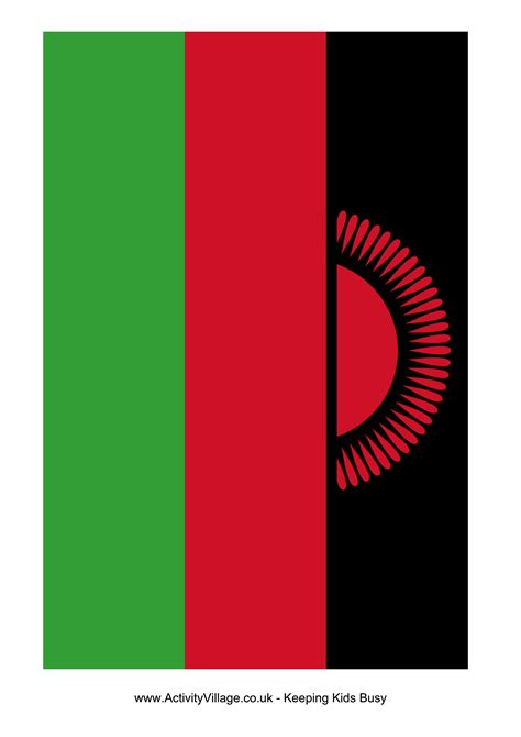 Malawi Flag - Download this free printable Malawi template A4 flag, A5 flag, 8 and 21 flags on ...
