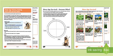 KS2 Stone Age Worksheets | Hunter-Gatherer | Twinkl - Twinkl