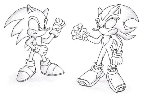 Coloring Sonic Vs Shadow Comic Coloring Pages