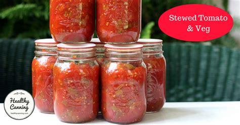 Stewed Tomatoes and Vegetables - Healthy Canning