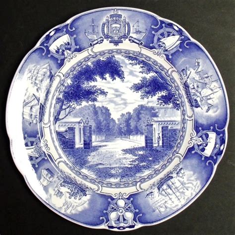 SET OF 12 Wedgwood US Naval Academy Blue Plates