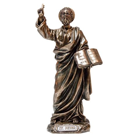 ST. PETER BRONZE STATUE - 8 INCH | EWTN Religious Catalogue