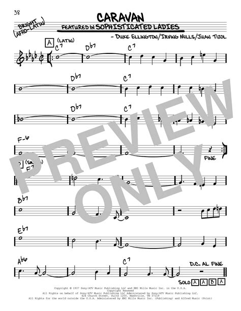 Caravan by Duke Ellington Sheet Music for Real Book – Melody & Chords at Sheet Music Direct