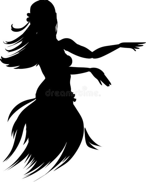 Black Silhouette of Hula Dancer Stock Vector - Illustration of female, hula: 271040643