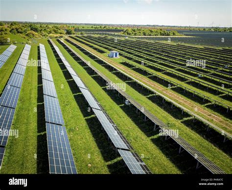 Solar park, aerial view Stock Photo - Alamy