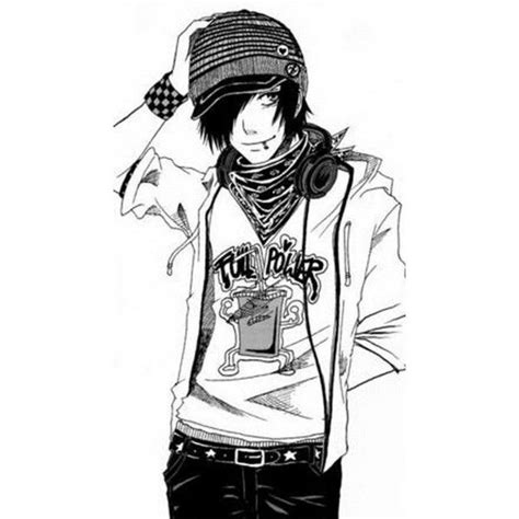 drawings of emo boys - lineartdrawingslineartdrawingscouple