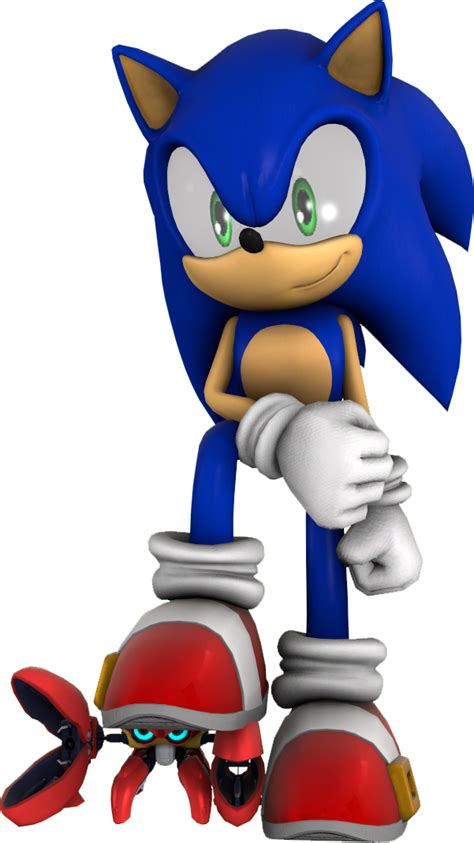 Sonic and a Crabmeat Render by nikfan01 on DeviantArt